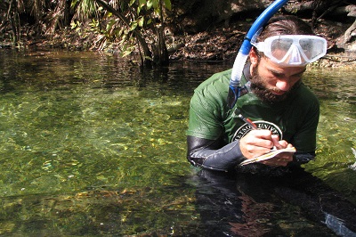 Student in Water